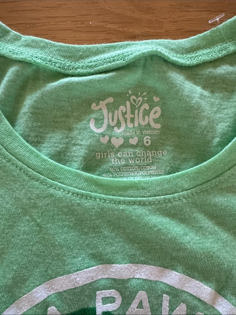 Justice Mint Green Short Sleeve Tee with Kitten St. Patrick's Graphic